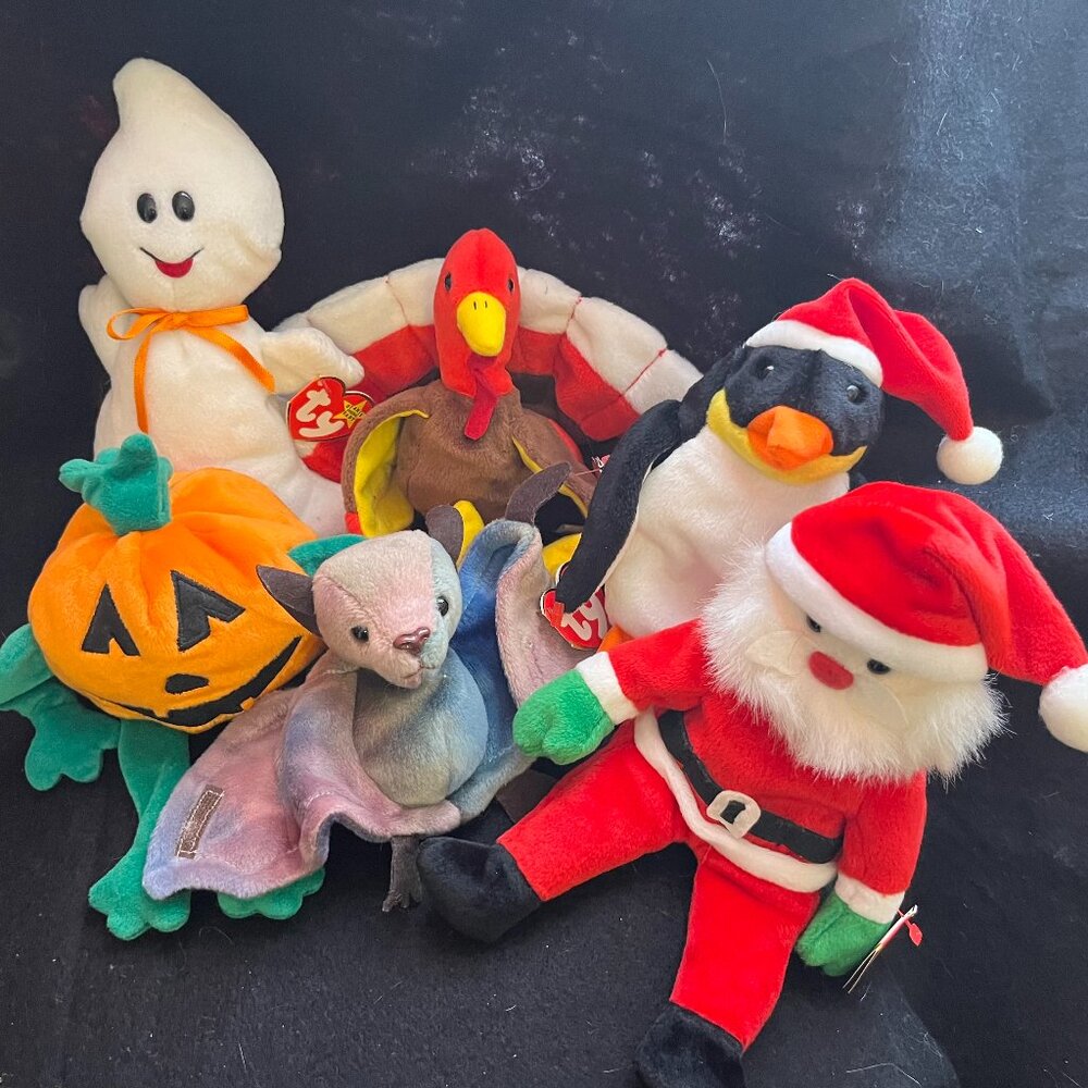 🎄Christmas In July🎄Set of 6 TY Holiday Beanie Babies